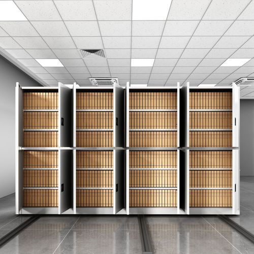 密集架檔案室智能移動密集柜鋼制檔案架手搖式電動資料憑證文件柜